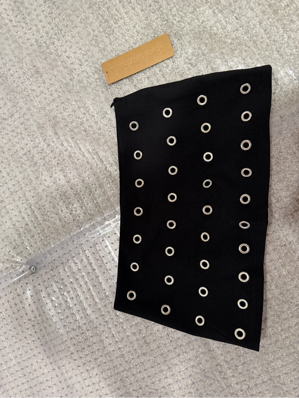 Black Eyelet Mini Skirt brand new with tags